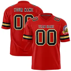 Red Black-White Classic Authentic Football Jersey 1