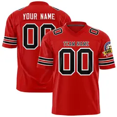 Red Black-White Classic Authentic Football Jersey 1
