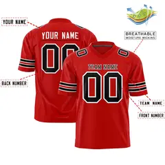 Red Black-White Classic Authentic Football Jersey 2
