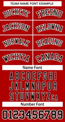 Red Black-White Classic Basketball Jersey 3
