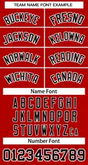Red Black-White Classic Basketball Jersey 3