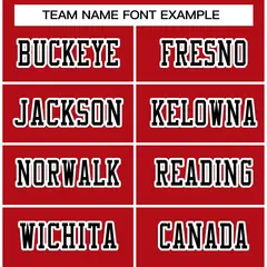 Red Black-White Classic Style Authentic Football Jersey 3