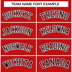 Red Black-White Classic Style Hockey Jersey 3