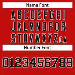 Red Black-White Classic Style Hockey Jersey 3