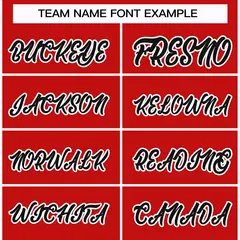 Red Black-White Classic Style Hockey Jersey 3