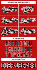 Red Black-White Classic Style Hockey Jersey 3