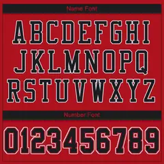 Red Black-White Classic Style Mesh Authentic Football Jersey 3