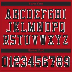 Red Black-White Classic Style Mesh Authentic Football Jersey 3