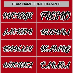 Red Black-White Classic Varsity Full-Snap Letterman Jacket 3