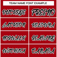 Red Black-White Raglan Full-Snap Varsity Letterman Jacket 3