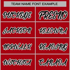 Red Black-White Raglan Full-Snap Varsity Letterman Jacket 3