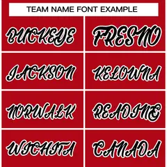 Red Black-White Raglan Full-Snap Varsity Letterman Jacket 3