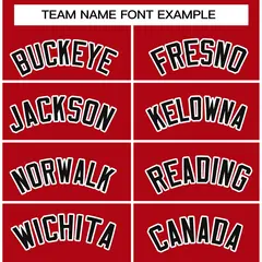 Red Black-White Raglan Full-Snap Varsity Letterman Jacket 5