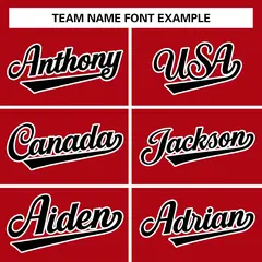 Red Black-White Raglan Full-Snap Varsity Letterman Jacket 5