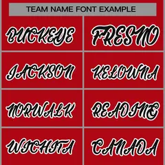 Red Black-White Raglan Full-Snap Varsity Letterman Jacket 5
