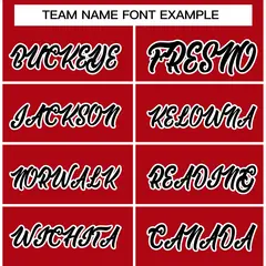 Red Black-White Raglan Full-Snap Varsity Letterman Jacket 5