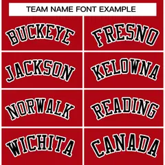 Red Black-White Raglan Full-Snap Varsity Letterman Jacket 5