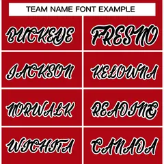 Red Black-White Raglan Full-Snap Varsity Letterman Jacket 5