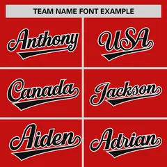 Red Black-White Raglan Sleeves Authentic Baseball Jersey 3