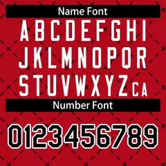Red Black-White Rhombus Authentic Baseball Jersey 4