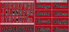 Red Black-White Stripe Authentic Fashion Baseball Jersey 3