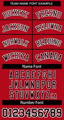 Red Black-White Striped Sleeveless Fashion Baseball Jersey 5