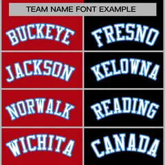 Red Black-White Two Tone Split Varsity Full-Snap Letterman Jacket 5
