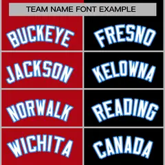 Red Black-White Two Tone Split Varsity Full-Snap Letterman Jacket 5
