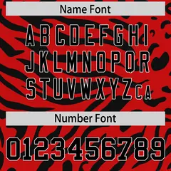 Red Black-White Zebra Stripes Authentic Football Jersey 4