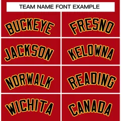 Red Black-Yellow Raglan Varsity Full-Snap Letterman Jacket 5