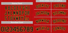 Red Black-Yellow Stripe Authentic Fashion Baseball Jersey 3