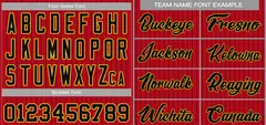 Red Black-Yellow Stripe Authentic Fashion Baseball Jersey 3