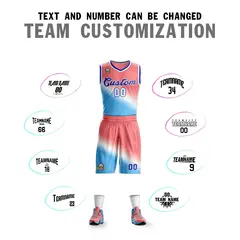 Red Blue-Royal Gradient Slash Basketball Jersey 4