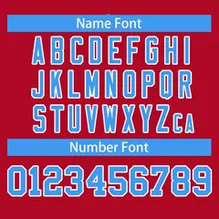 Red Blue-White Full Button Classic Baseball Jersey 4