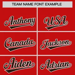Red Brown Grid Blur Pattern Baseball Jersey 3