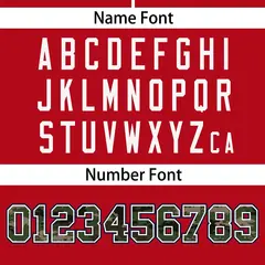 Red Camo Font Authentic Baseball Jersey 4