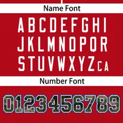 Red Camo Font Authentic Baseball Jersey 4