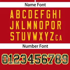 Red Camo Font Authentic Baseball Jersey 4