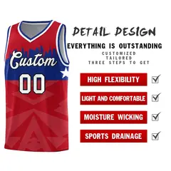 Red City Silhouette Pattern Basketball Uniform Jersey 2