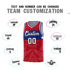 Red City Silhouette Pattern Basketball Uniform Jersey 4