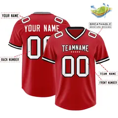 Red Classic American Football Jersey 2