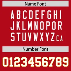 Red Classic American Football Jersey 4