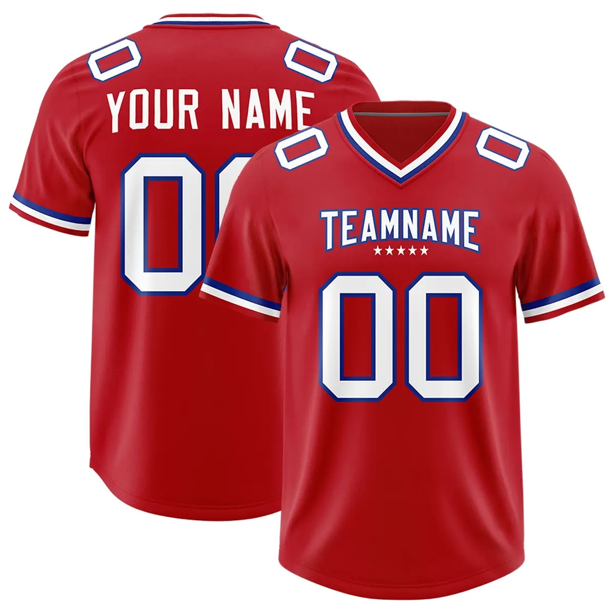 Red Classic American Football Jersey