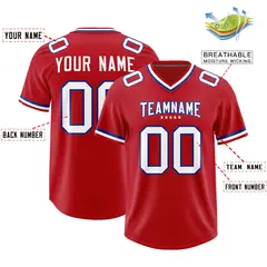 Red Classic American Football Jersey 2
