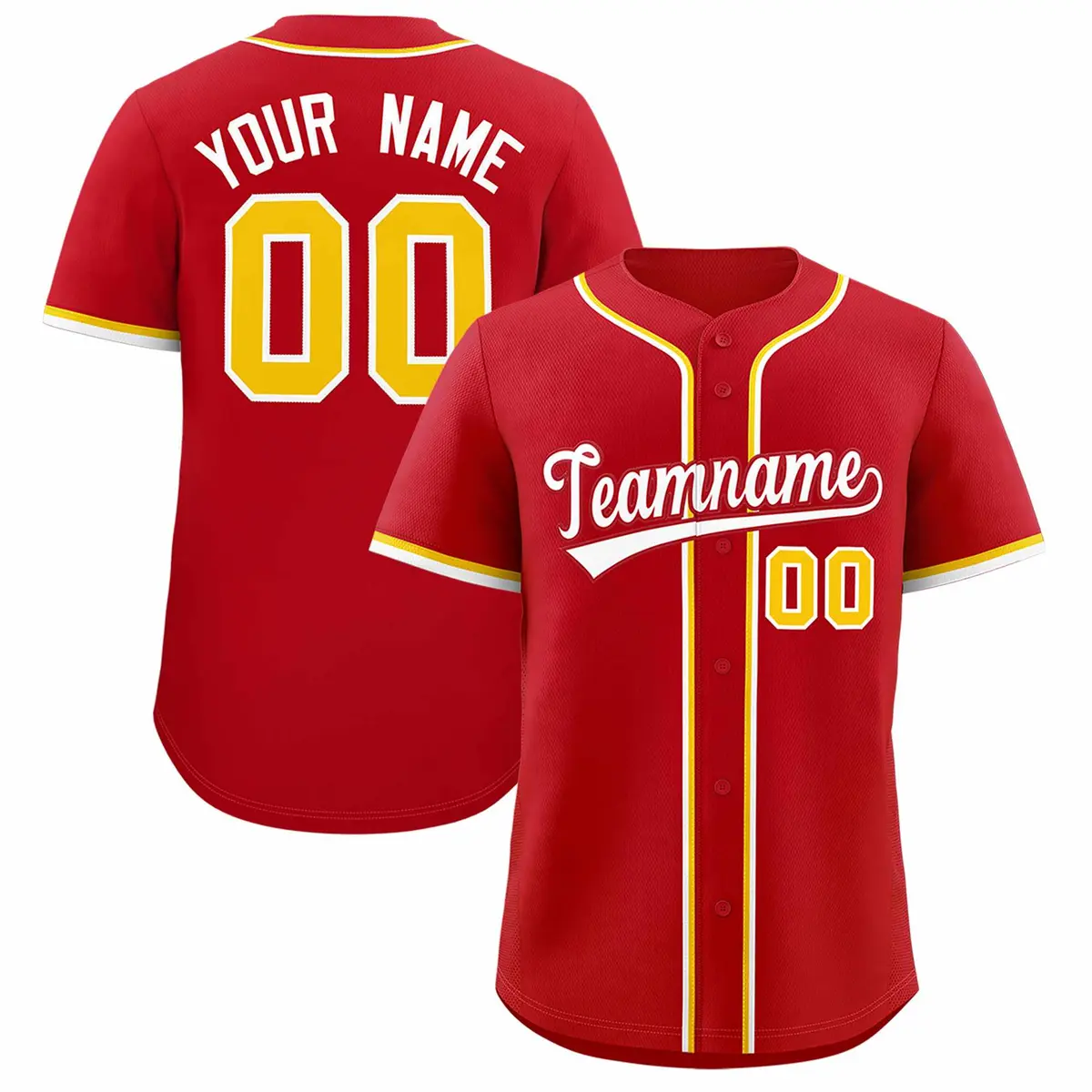 Red Classic Authentic Baseball Jersey