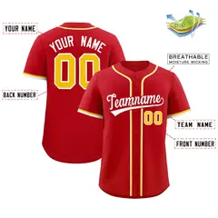 Red Classic Authentic Baseball Jersey 2