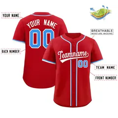 Red Classic Authentic Baseball Jersey 2
