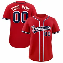 Red Classic Authentic Baseball Jersey 1