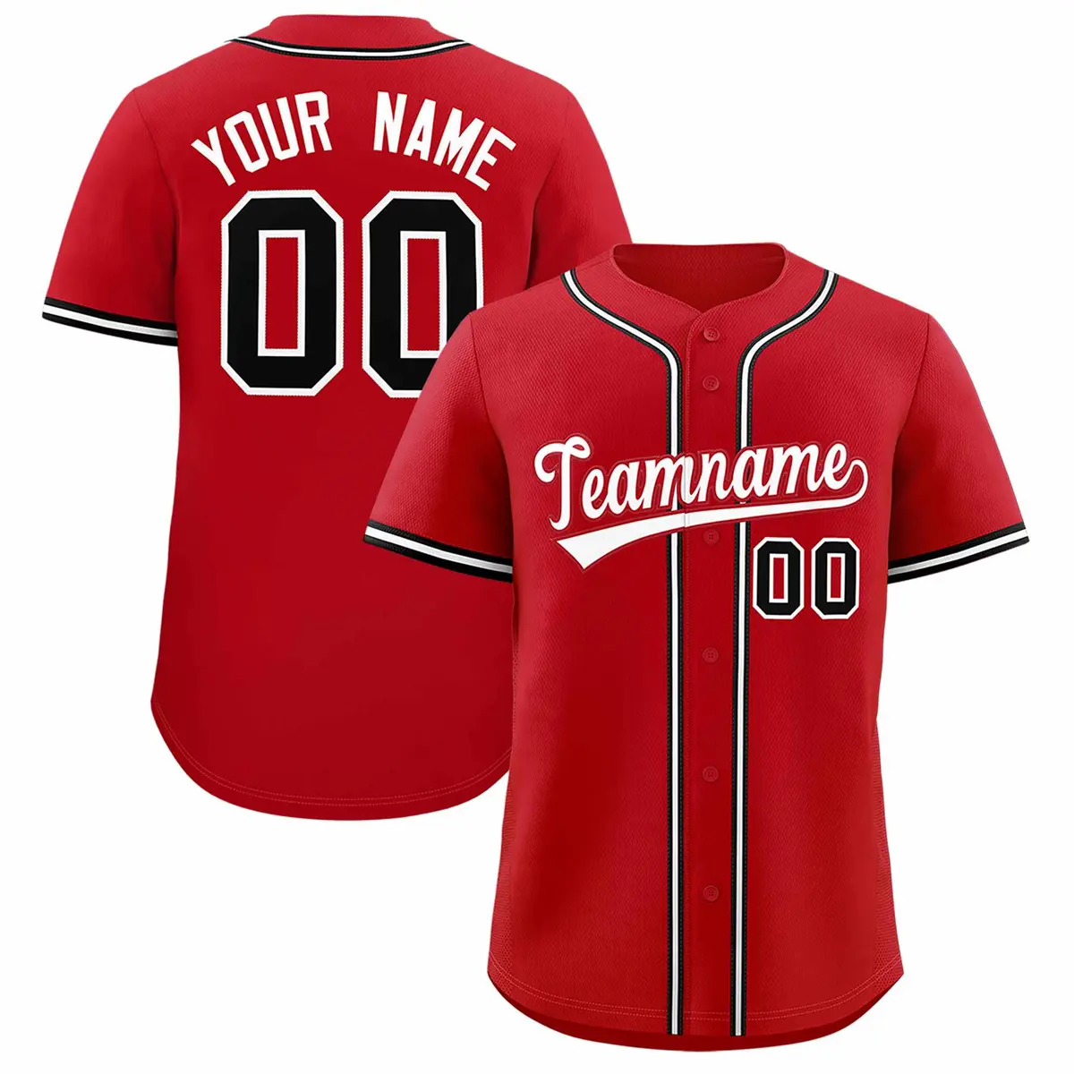 Red Classic Authentic Baseball Jersey