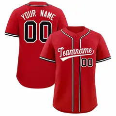 Red Classic Authentic Baseball Jersey 1